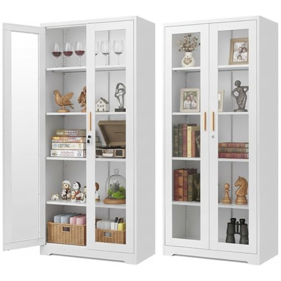 Collectible Collection - Vitrinekast voor curiositeiten met glazen deuren,