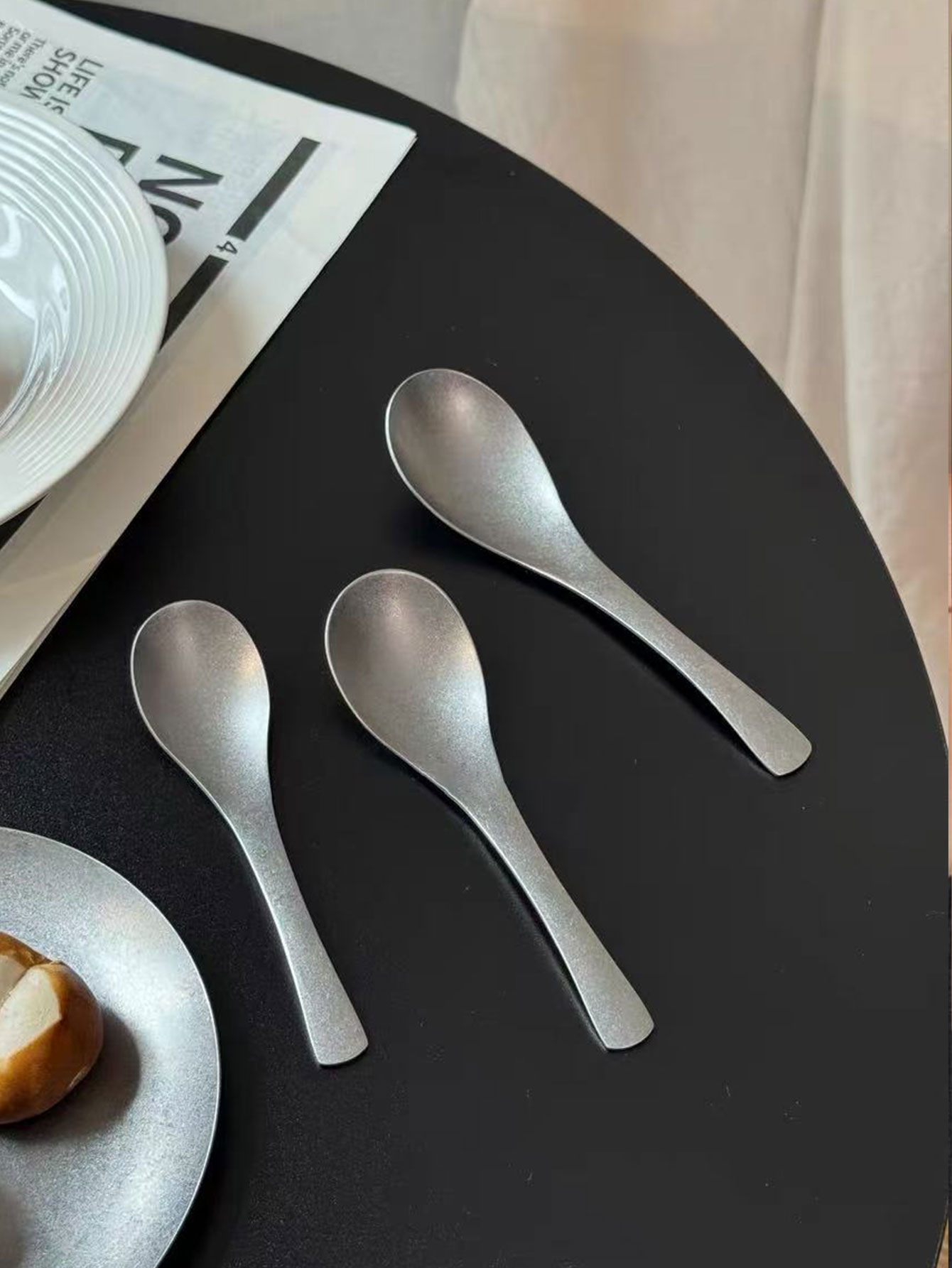 Vintage Collectible Spoons - Vintage-stijl verweerde lepelset, 304 roestvrijstalen lepel,