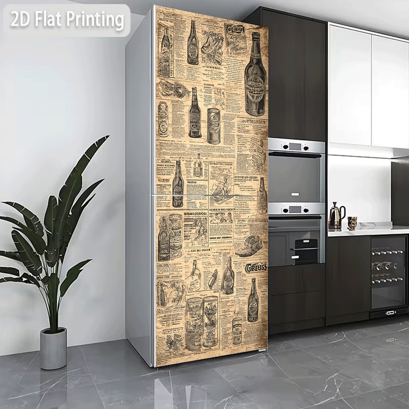 Collectible Vintage Newspapers - Koelkaststicker, koelkast-/vaatwassersticker, vintage bier- en oude