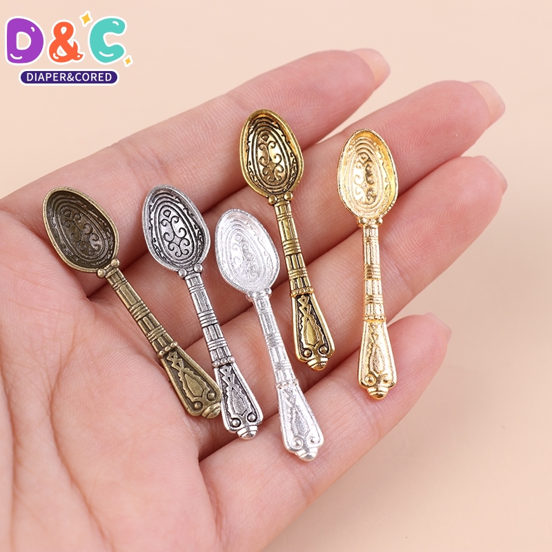 Vintage Collectible Spoons - 10 Stuks 1:12 Poppenhuis Miniatuur Lepels
