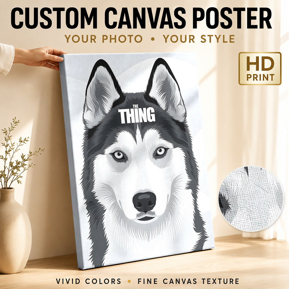 Collectible Vintage Photos - The Thing Husky Movie Canvas Print