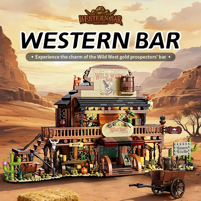 Vintage Toys Collector - 1902PCS Vintage Western Bar Bouwstenen met