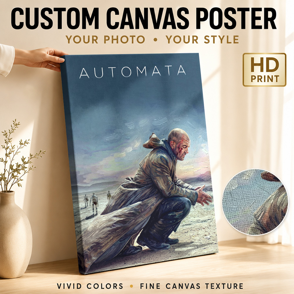 Collectible Vintage Photos - Automata Movie ingelijste canvasposter, gepersonaliseerde foto,