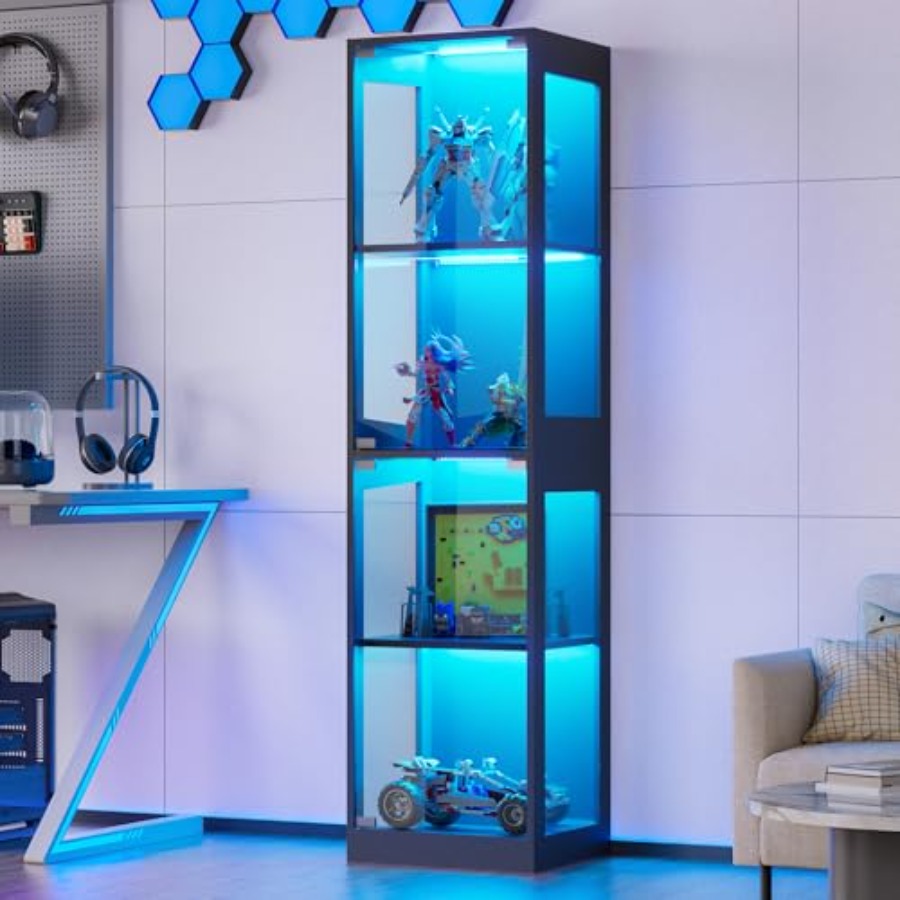 Collectible Collection - Glazen vitrinekast met LED RGB-verlichting voor