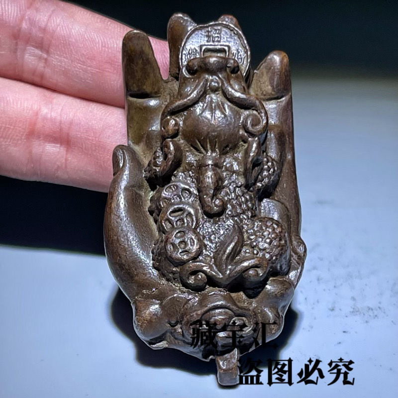 Vintage Collectible Ornaments - Oude collectie antieke massief messing Lucky