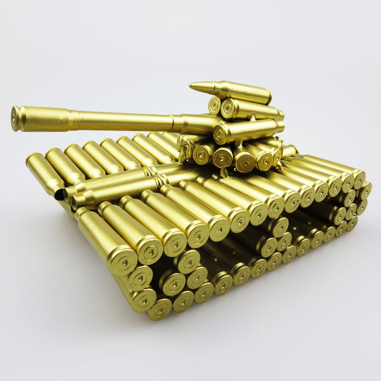 Vintage Collectible Furniture - Retro lege kogelhuls, vervaardigd metalen tankmodel