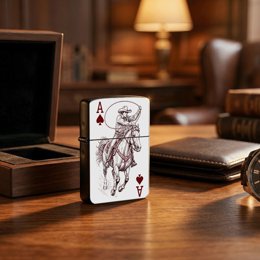 Flip Top Aansteker Cowboy Rode - Vintage Collectible Playing Cards recensie en prijs