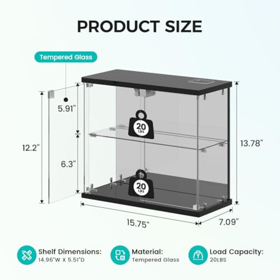 2-delige glazen vitrine met LE - Collectible Collection recensie en prijs