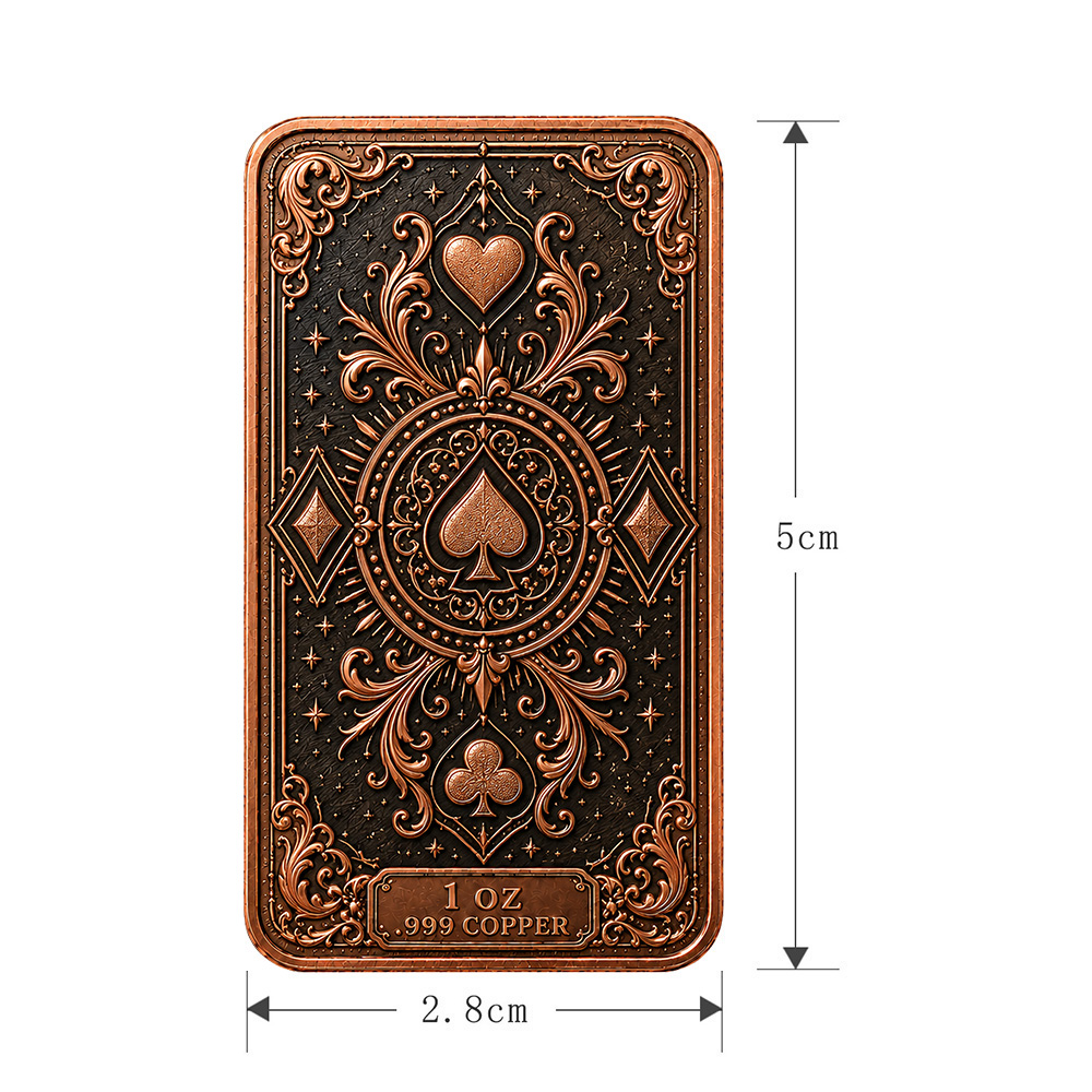 1oz .999 Fijne Koperen Bar Pok - Vintage Collectible Playing Cards recensie en prijs