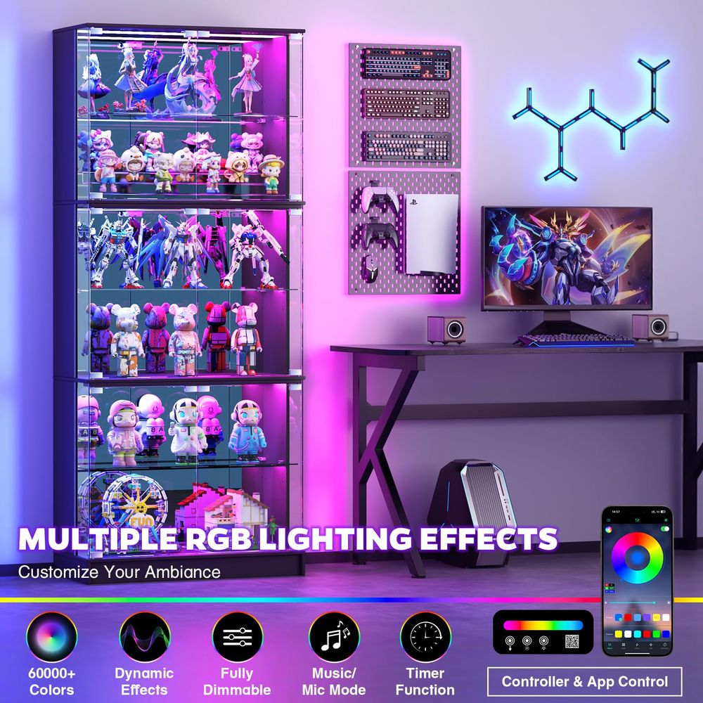 Vitrinekast met glazen deuren, - Collectible Collection recensie en prijs