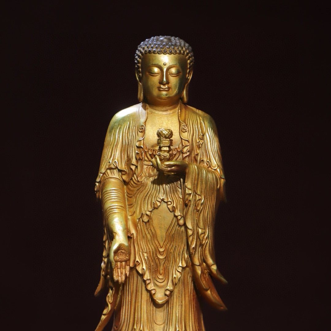 Antiek staand Amitabha Boeddha - Vintage Collectible Ornaments recensie en prijs