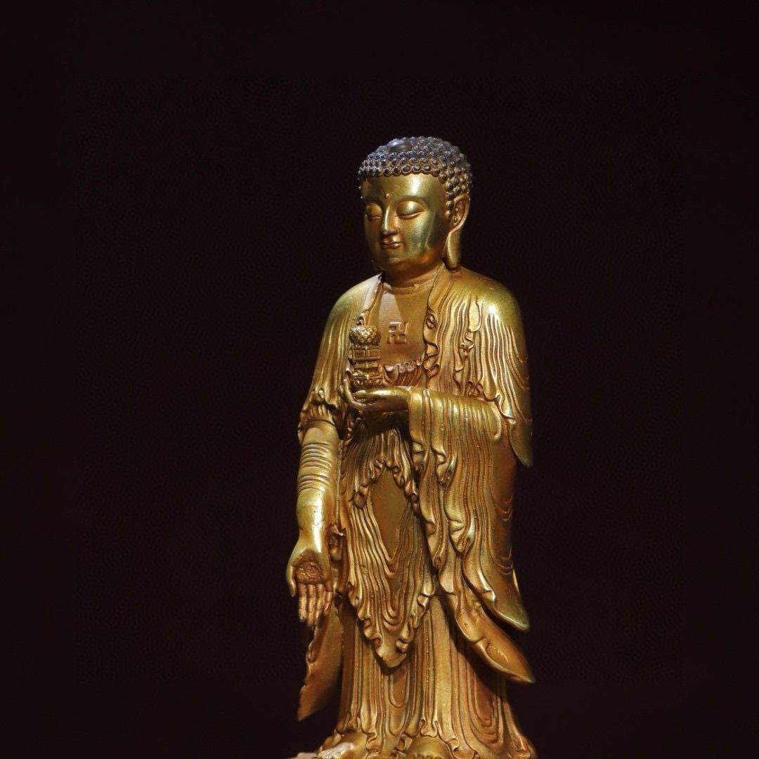 Antiek staand Amitabha Boeddha - Vintage Collectible Ornaments recensie en prijs