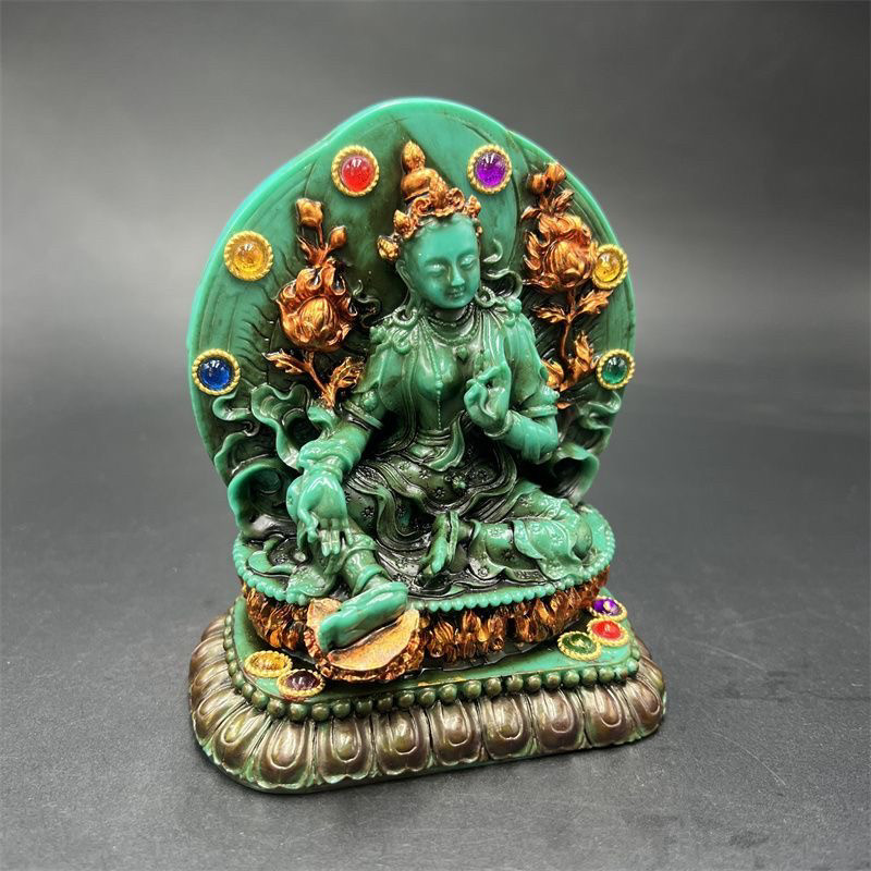 Tibetaans vintage groene Tara- - Vintage Collectible Ornaments recensie en prijs