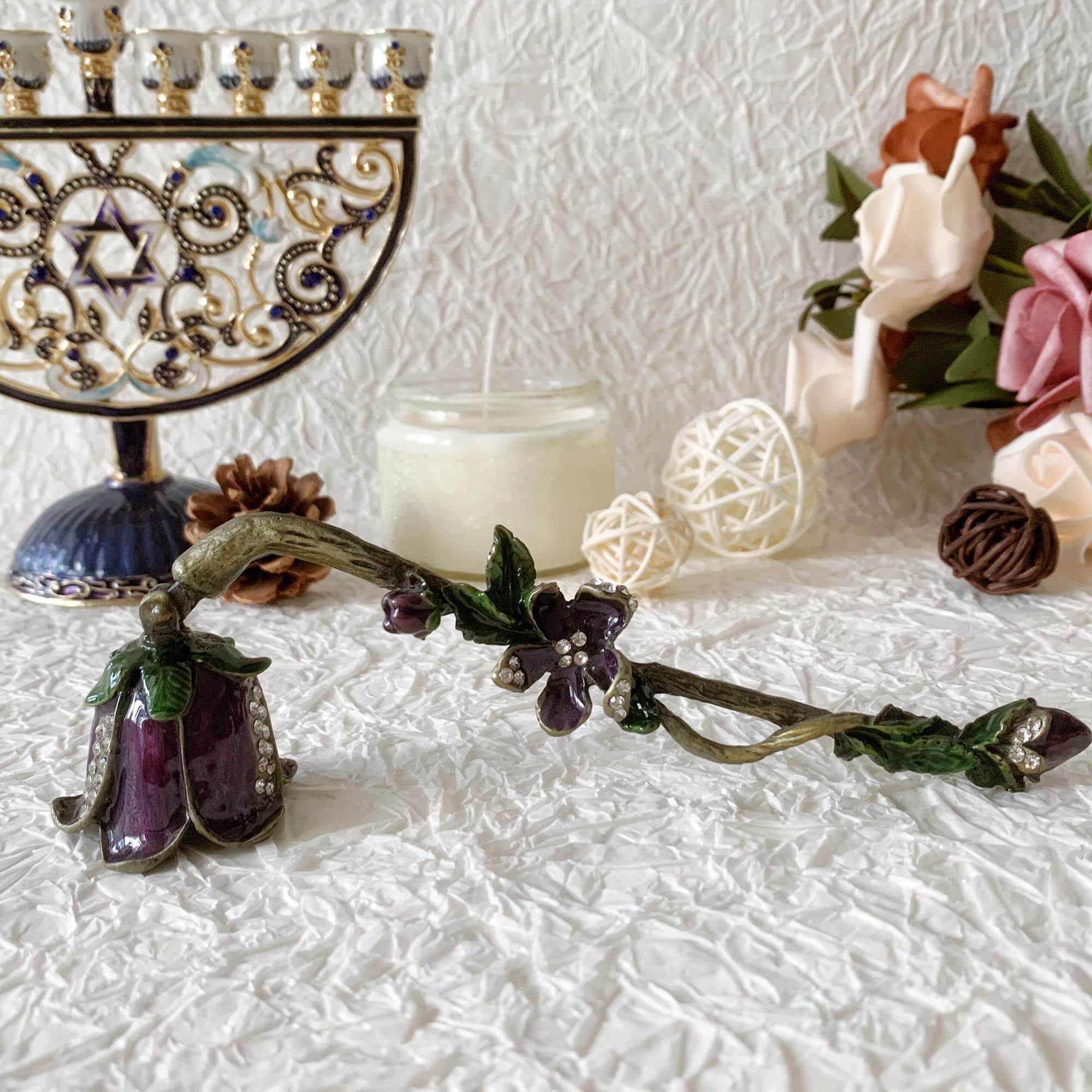Luxe Menorah Kaarsdover met Bl - Collectible Collection recensie en prijs
