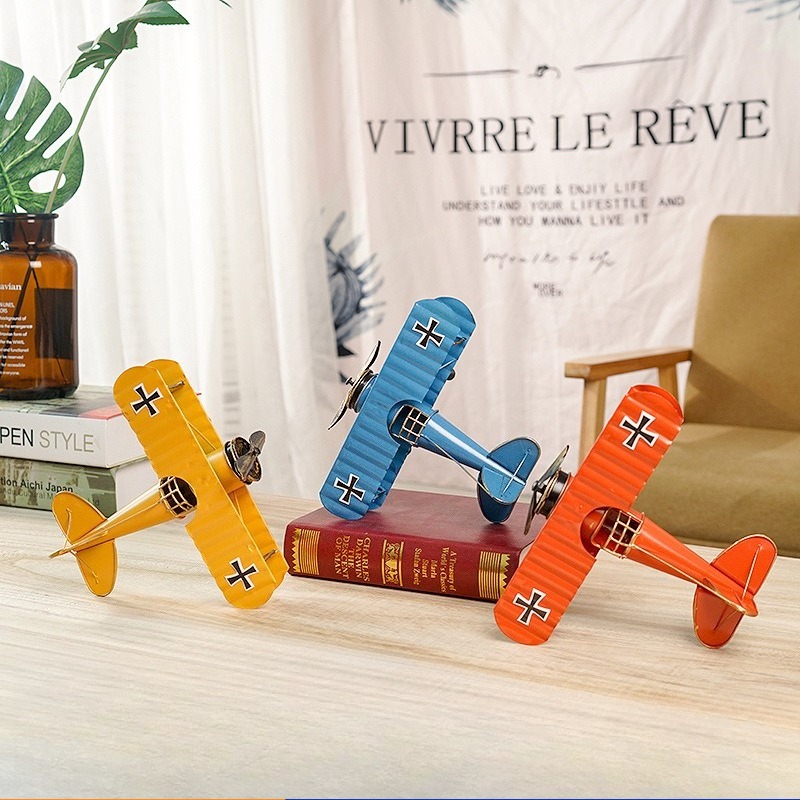 Vintage Retro Metalen Vliegtui - Vintage Collectible Furniture recensie en prijs