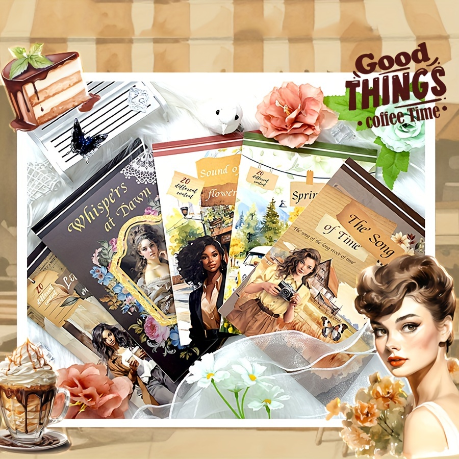 20 Vellen Voorgesneden Sticker - Vintage Collectible Books recensie en prijs