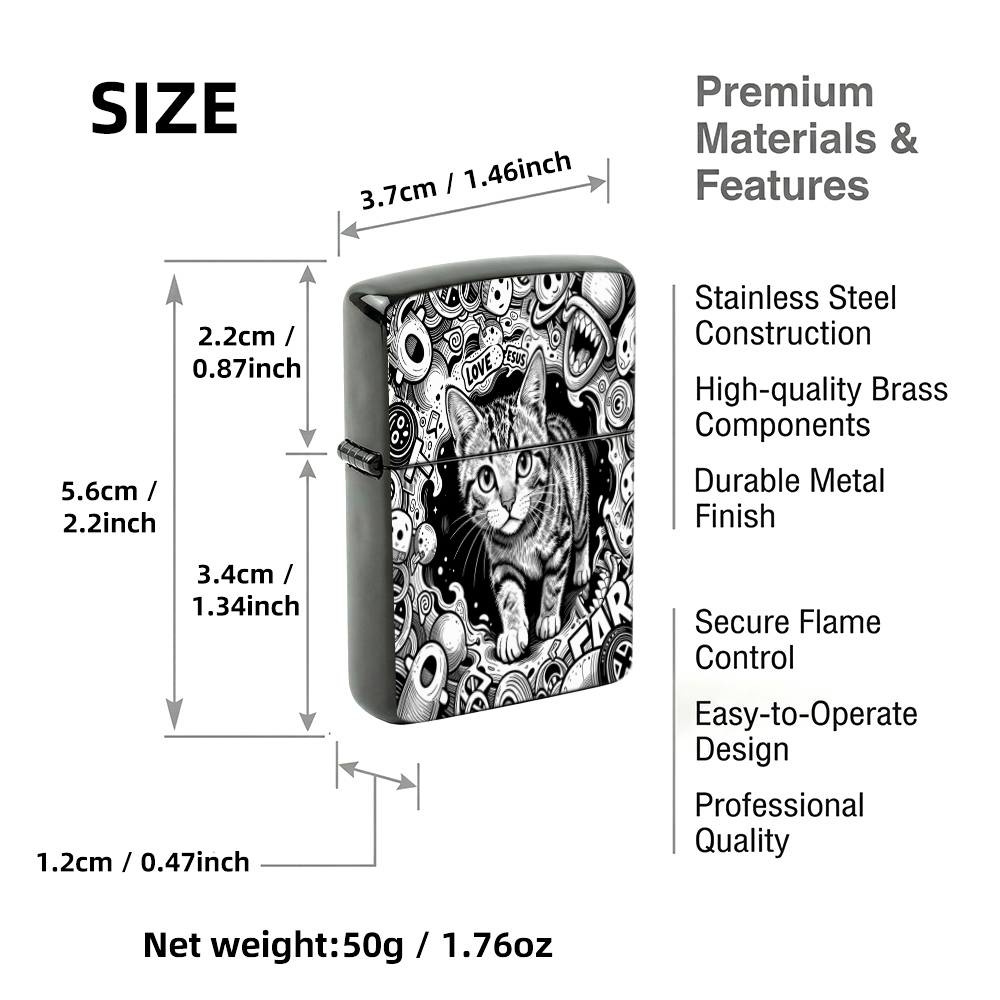 Flip Top Aansteker Zwart Wit D - Vintage Collectible Lighters recensie en prijs
