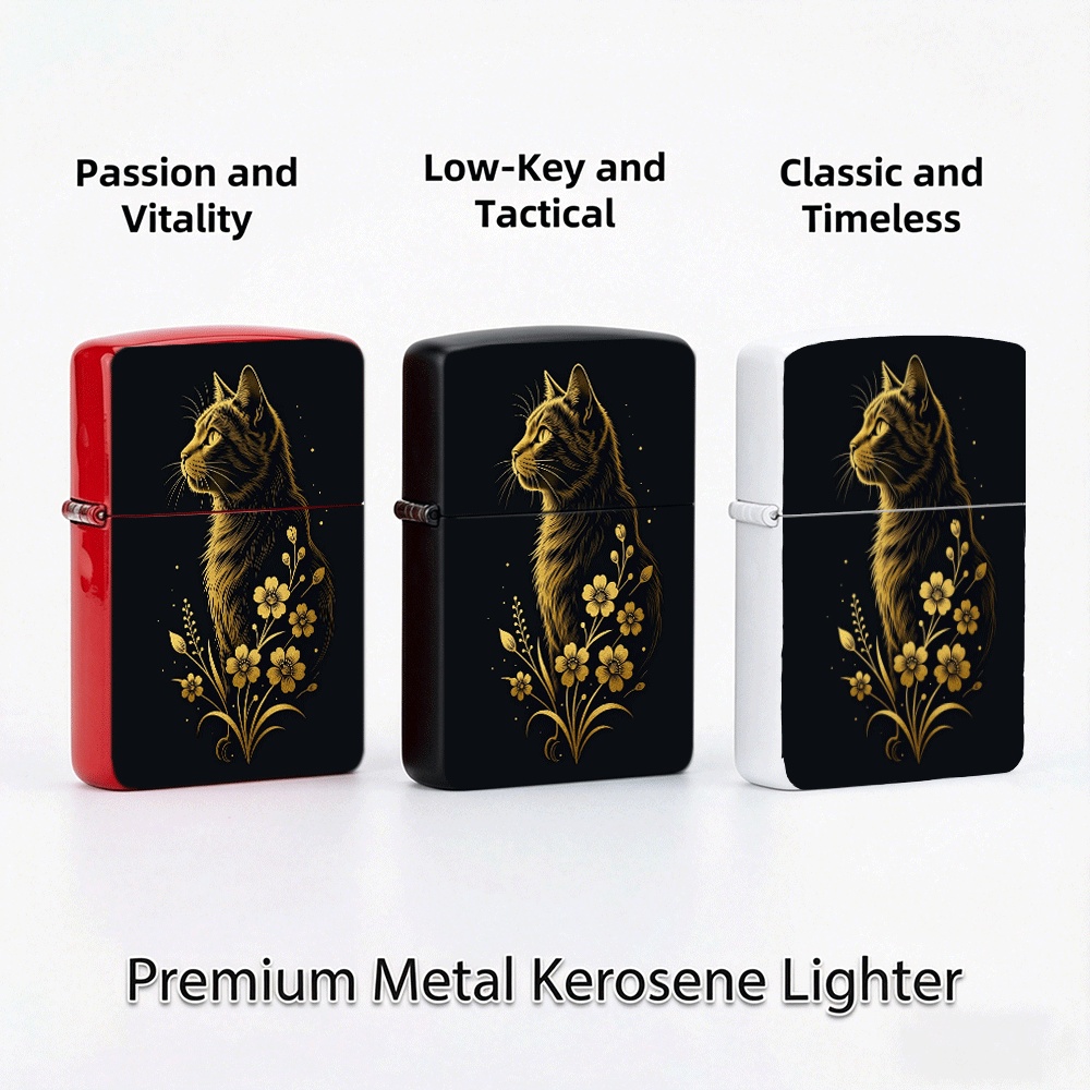 Flip Top Aansteker Gouden Kat  - Vintage Collectible Lighters recensie en prijs