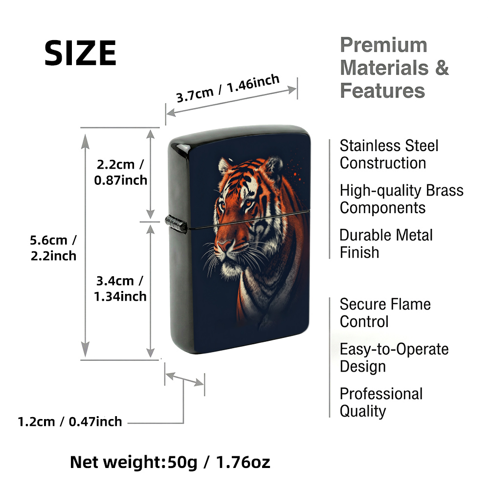 Flip Top Aansteker Tijgerkop V - Vintage Collectible Lighters recensie en prijs